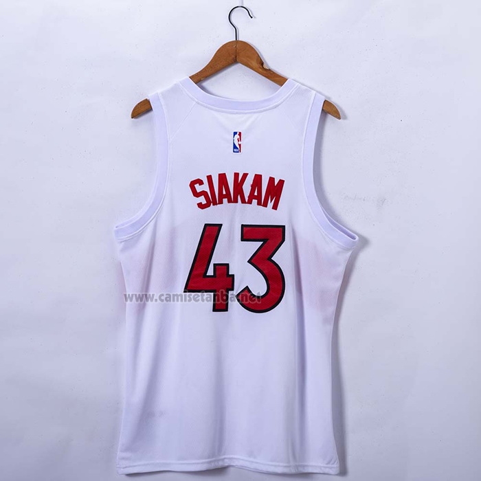 Camiseta Toronto Raptors Pascal Siakam #43 Association 2020-21 Blanco
